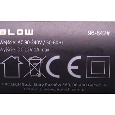Photo de l’avis officiel: Blow Alimentation électrique — risque: Choc électrique