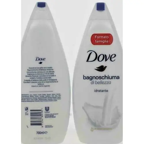 Photo de l’avis officiel: Dove Bagnoschiuma di bellezza idratante Mousse de bain — risque: Risque chimique
