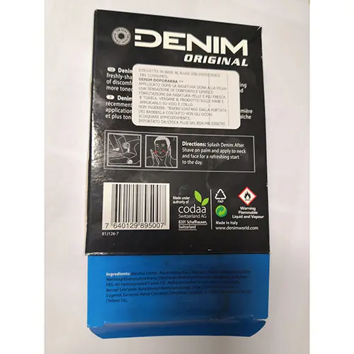 Foto dell’avviso ufficiale: DENIM ORIGINAL Dopobarba — rischio: Rischio chimico