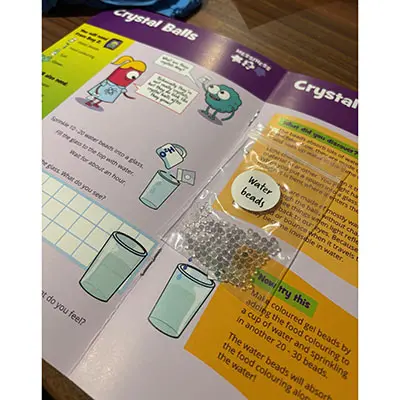 Photo from the official notice: Letterbox Lab Explore Box 9 Chain Reactions experimental toy set — choking & injuries risk
