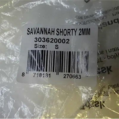 Photo de l’avis officiel: Jobe Savannah Shorty 2mm Costume en néoprène — risque: Risque chimique