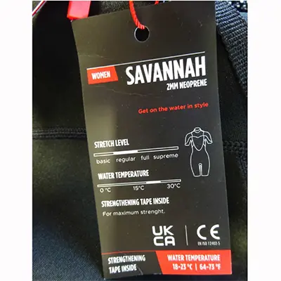 Photo de l’avis officiel: Jobe Savannah Shorty 2mm Costume en néoprène — risque: Risque chimique