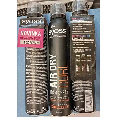 Photo de l’avis officiel: syoss AIR DRY CURL Mousse de cheveux — risque: Risque chimique