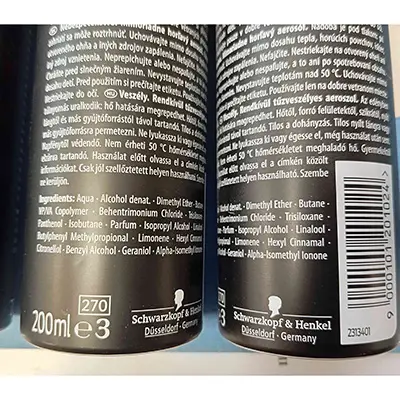 Photo de l’avis officiel: syoss AIR DRY CURL Mousse de cheveux — risque: Risque chimique