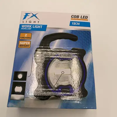Photo de l’avis officiel: FX light cob led Work light Lampe de travail — risque: Risque chimique & Environnement