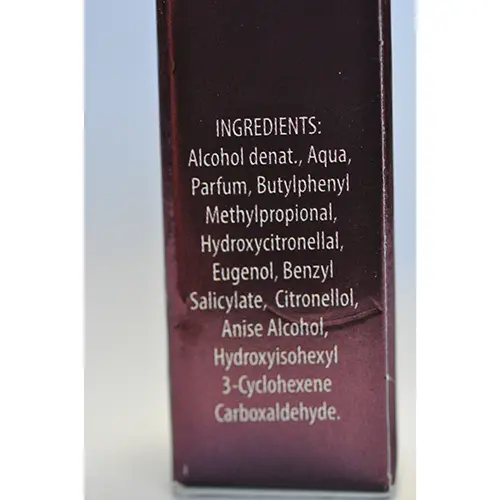 Photo from the official notice: GLAMOUR La femme eau de toilette — chemical risk (SR/01111/25)