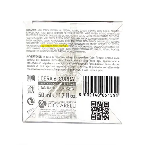 Foto dell’avviso ufficiale: CERA DI CUPRA ANTI-AGE Crema viso — rischio: Rischio chimico