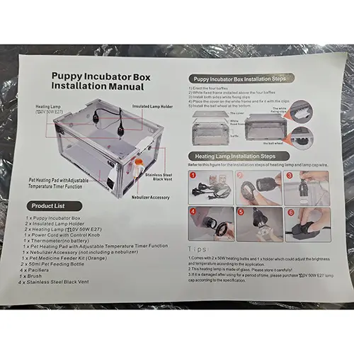 Photo de l’avis officiel: Pet Cage &amp; Pet Heating Pad Cage pour animaux de compagnie — risque: Choc électrique