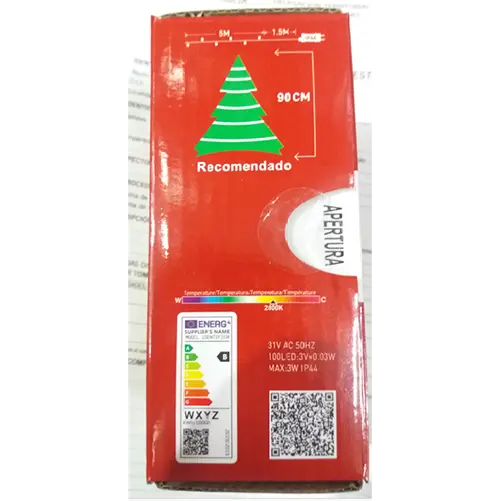 Foto do aviso oficial: Luz Europa GUIRNALDA 11 COMBINACIONES Corrente de iluminação — risco: Queimaduras & Incêndio