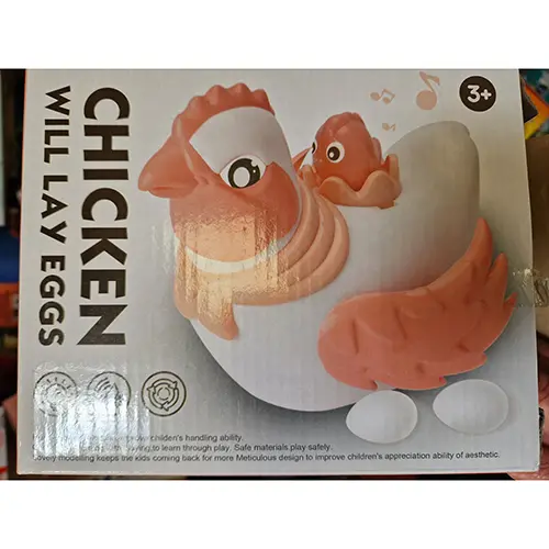 Photo de l’avis officiel: Chicken will lay eggs Jouet en plastique — risque: Étouffement & Blessures