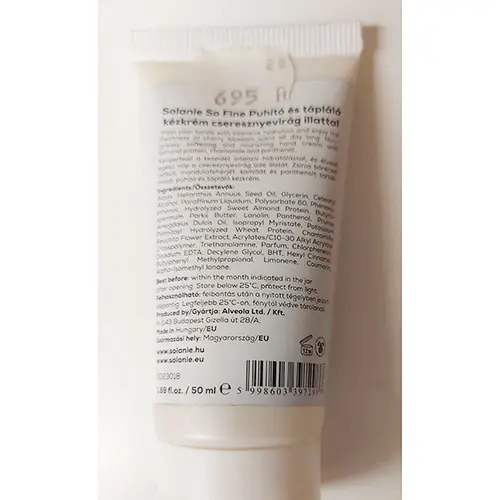 Photo de l’avis officiel: Solanie So Fine Crème pour les mains — risque: Risque chimique