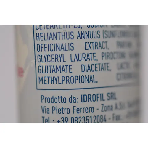 Foto uit de officiële melding: Idrofil Crema mani nutriente vellutante Handcrème — risico: Chemische risico's