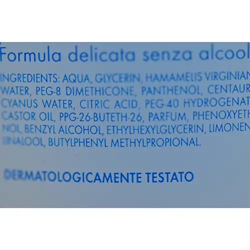 Photo de l’avis officiel: Venus Lozione tonica stimolante Lotion pour le visage — risque: Risque chimique