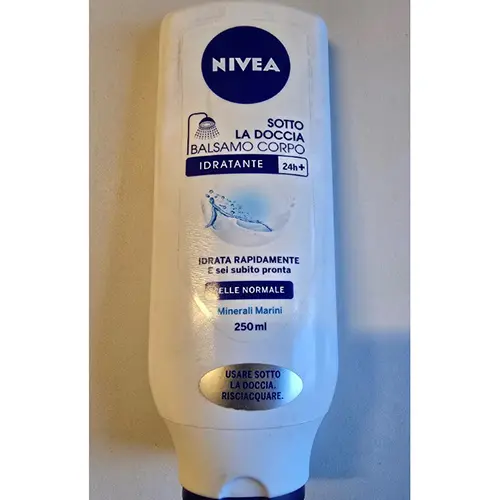 Foto dell’avviso ufficiale: Nivea Sotto la doccia balsamo corpo Balsamo per il corpo — rischio: Rischio chimico