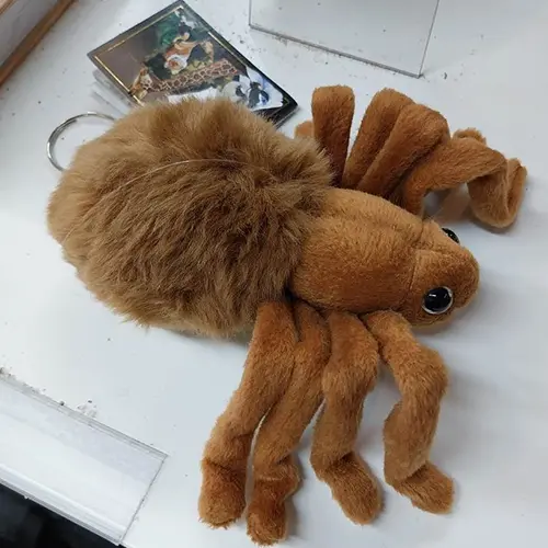 Foto aus der offiziellen Meldung: HANSA CREATION Tarantula Plüschtier — Risiko: Ersticken
