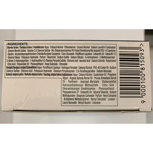 Foto aus der offiziellen Meldung: syoss Professional Performance Permanent 3-82 Hair dye Haarfärbemittel — Risiko: Chemikalie