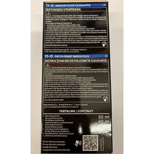 Foto aus der offiziellen Meldung: syoss Professional Performance Permanent Lightener Haarfärbemittel — Risiko: Chemikalie