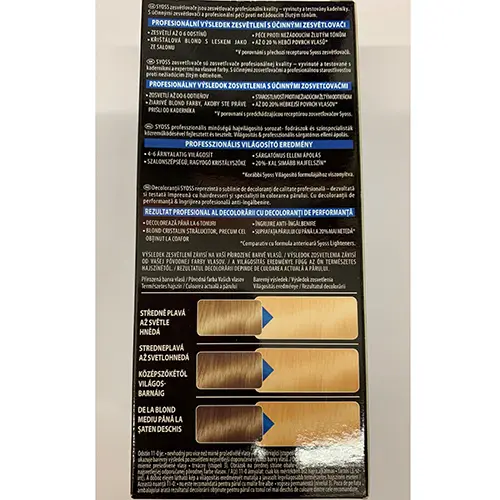 Foto aus der offiziellen Meldung: syoss Professional Performance Permanent Lightener Haarfärbemittel — Risiko: Chemikalie