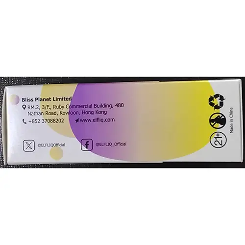 Photo de l’avis officiel: ELFLIQ NIC SALTS Cartouche de cigarette électronique — risque: Risque chimique (SR/01231/25)