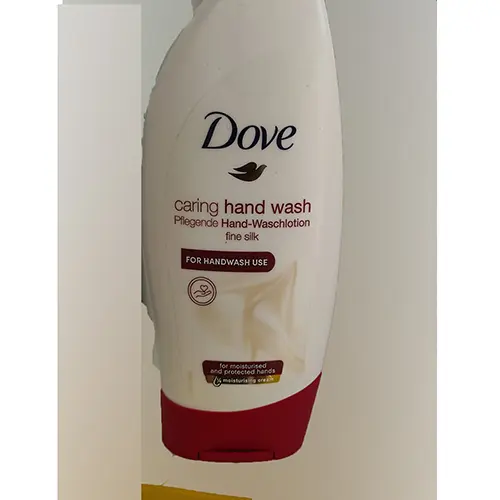 Foto aus der offiziellen Meldung: Dove Lavaggio a mano delicato- lozione detergente per mani curative Flüssigseife — Risiko: Chemikalie