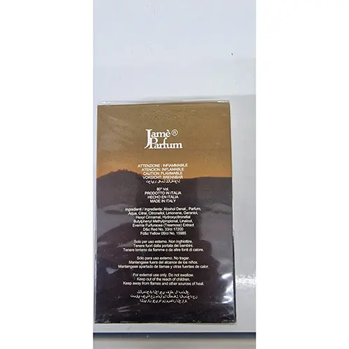 Photo de l’avis officiel: Jamè Parfum TERME DI SIWA Eau de toilette — risque: Risque chimique
