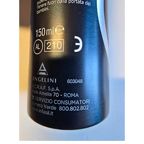 Photo de l’avis officiel: INFASIL Uomo 48h derma+ fresh Déodorant — risque: Risque chimique