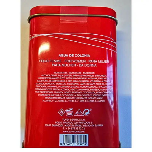 Photo de l’avis officiel: Yuven Beauty 45 Eau de toilette — risque: Risque chimique