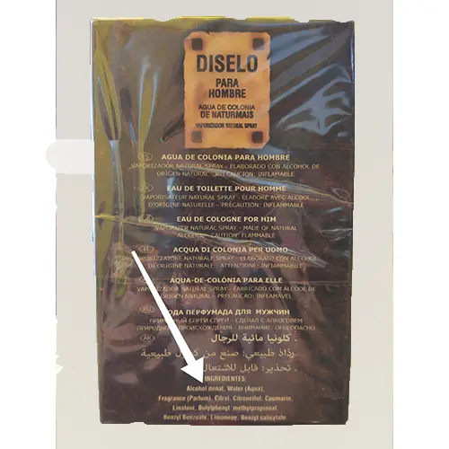 Photo de l’avis officiel: DISELO POUR HOMME DE NATURMAIS Eau de toilette — risque: Risque chimique