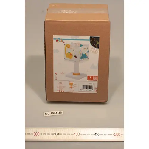 Photo from the official notice: Dalber Dinos children's table lamp — electric shock risk