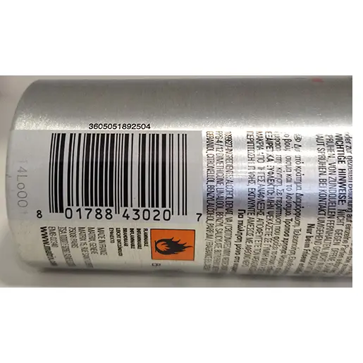 Photo de l’avis officiel: Matrix Vavoom Freezing Spray Spray pour cheveux — risque: Risque chimique