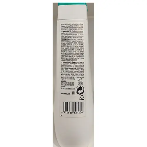 Photo de l’avis officiel: Matrix Biolage Shampoo — risque: Risque chimique