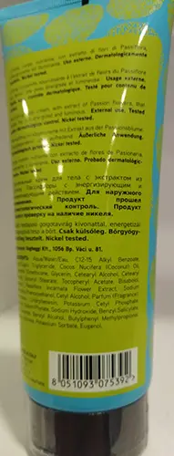 Foto aus der offiziellen Meldung: Vagheggi JAZZ ENERGIZZANTE Körpercreme — Risiko: Chemikalie