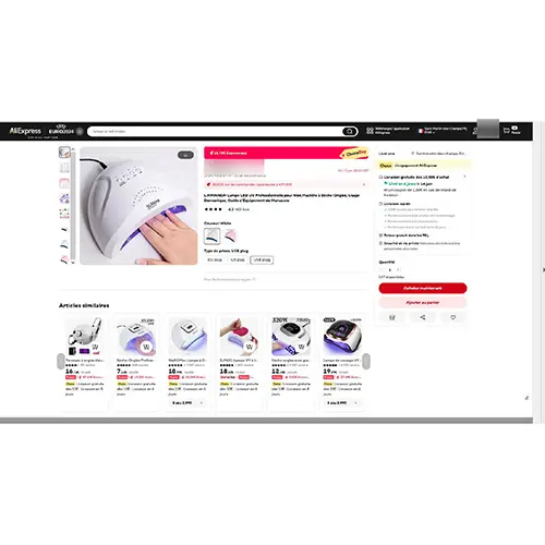 Zdjęcie z oficjalnego zgłoszenia: LINMANDA-Lampe LED UV Professionnelle pour N64.Machine à Sèche-Ongles, Usage Domestique, Outils d'Éq Lampa UV  — ryzyko: Porażenie prądem