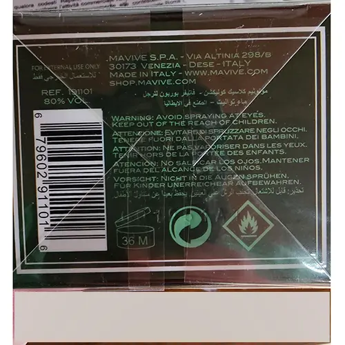 Photo de l’avis officiel: Monotheme VETIVER BOURBON Eau de toilette — risque: Risque chimique