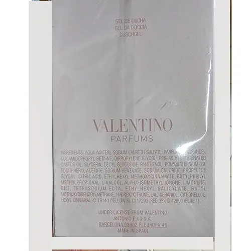 Photo de l’avis officiel: Valentino Donna Gel douche — risque: Risque chimique