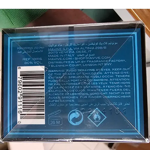 Photo de l’avis officiel: Monotheme Aqua Marina Eau de toilette — risque: Risque chimique