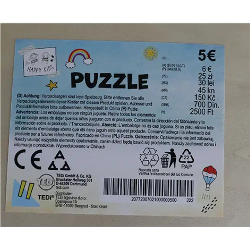 Foto aus der offiziellen Meldung: TEDi Happy Kids Puzzle Holzpuzzle — Risiko: Ersticken