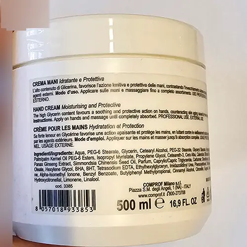 Photo de l’avis officiel: Estiwell CREMA MANI Crème pour les mains — risque: Risque chimique