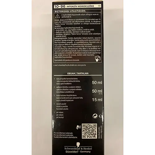 Foto uit de officiële melding: syoss Professional Performance Permanent 10-96  Hair dye Haarverf — risico: Chemische risico's