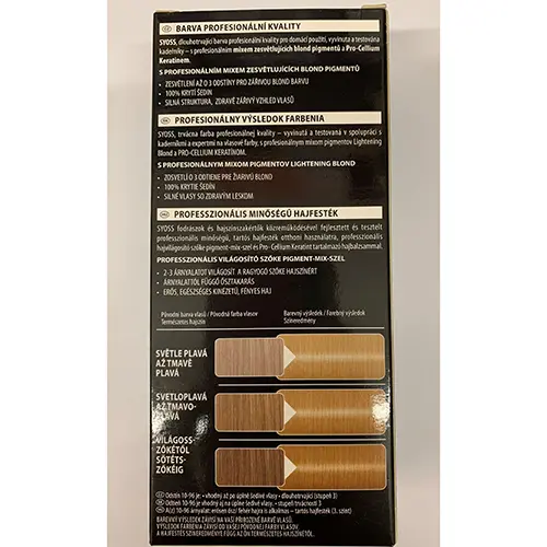 Foto uit de officiële melding: syoss Professional Performance Permanent 10-96  Hair dye Haarverf — risico: Chemische risico's