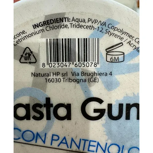 Photo de l’avis officiel: Rasta Gum Cire à cheveux — risque: Risque chimique