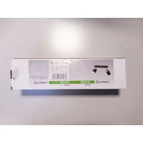 Photo de l’avis officiel: LUMINEX RENO Lampe fixe — risque: Choc électrique