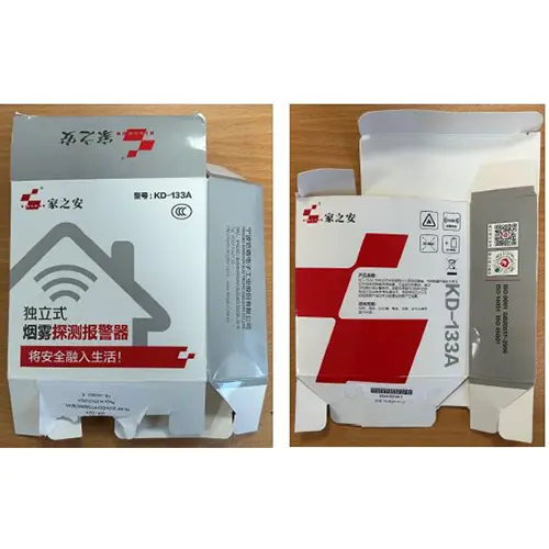 Photo from the official notice: KINGDUN smoke detector — suffocation & fire risk