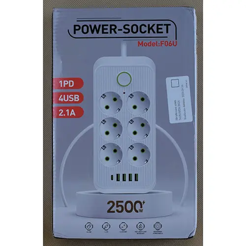 Photo de l’avis officiel: POWER-SOCKET POWER-SOCKET Cordon de rallonge — risque: Choc électrique