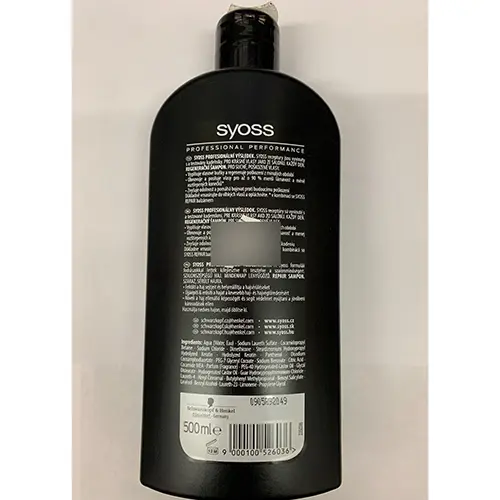 Photo de l’avis officiel: syoss Repair Shampoo — risque: Risque chimique