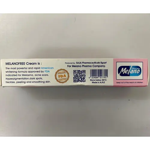 Photo de l’avis officiel: Melanofree 4% Crème éclaircissante pour la peau — risque: Risque chimique