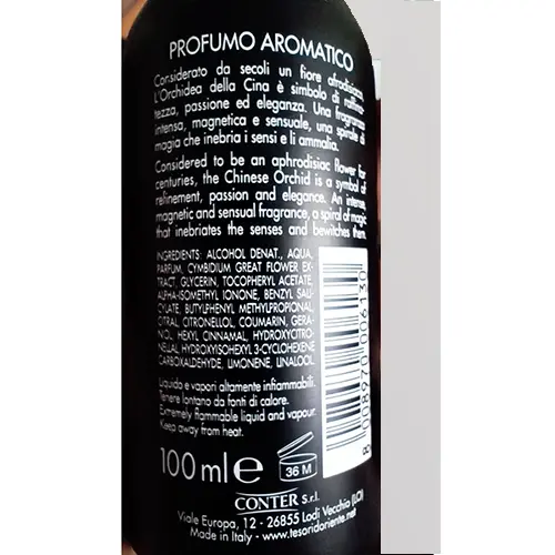 Foto dell’avviso ufficiale: Tesori d'Oriente Orchidea della Cina Profumo — rischio: Rischio chimico