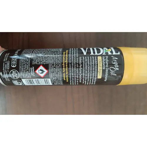 Photo de l’avis officiel: Vidal Argan Oil Déodorant — risque: Risque chimique