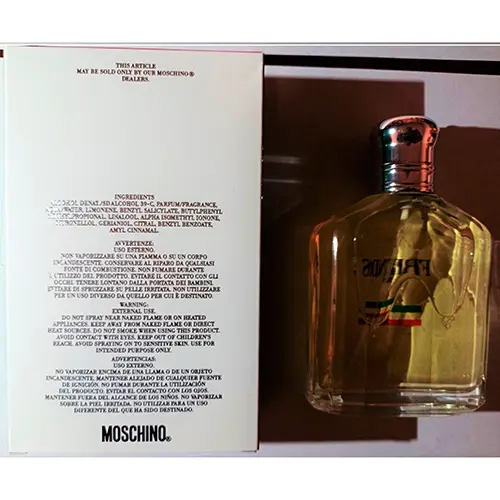 Photo de l’avis officiel: Moschino Friends Men Eau de toilette — risque: Risque chimique