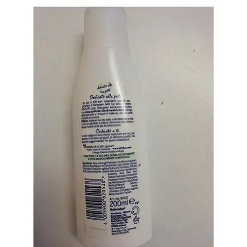 Foto dell’avviso ufficiale: Nivea Latte detergente addolcente — rischio: Rischio chimico
